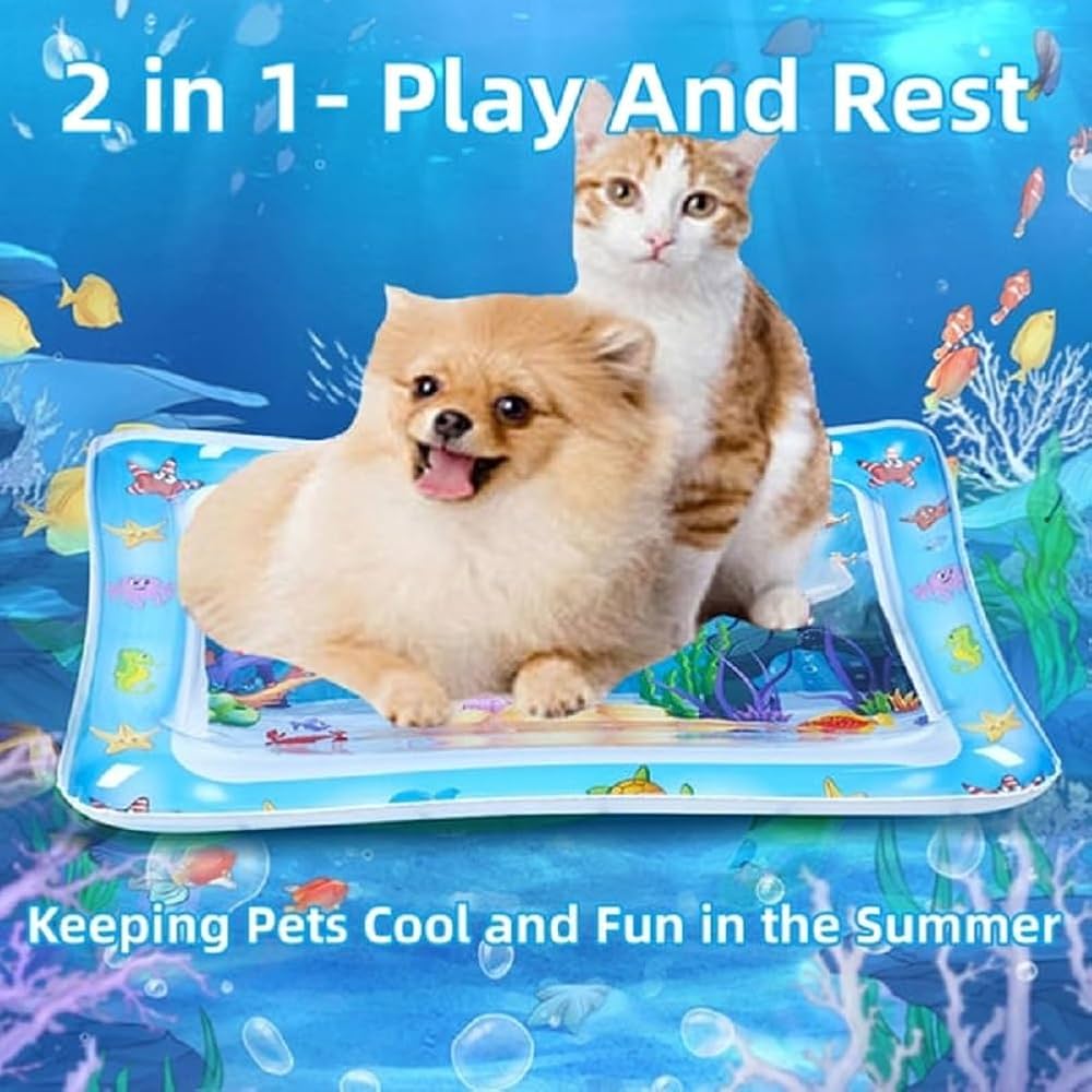 🌊 Cool Splash Sensory Mat 💦 – Perfect Summer Playtime for Kids 👶,Cat & Pets 🐾